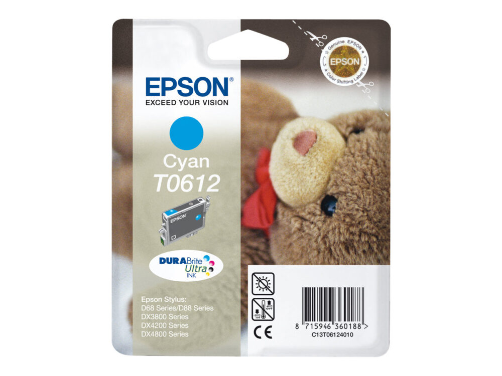 Epson T0612 Cyan Cartucho de Tinta Original - C13T06124010