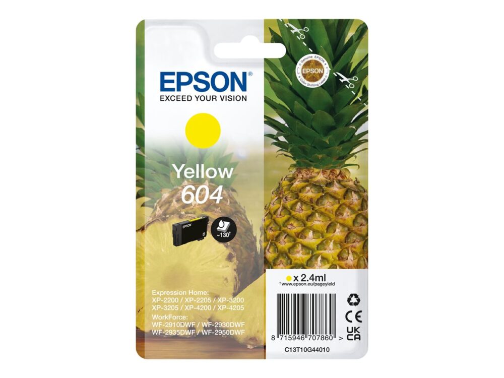 Epson 604 Amarillo Cartucho de Tinta Original - C13T10G44010