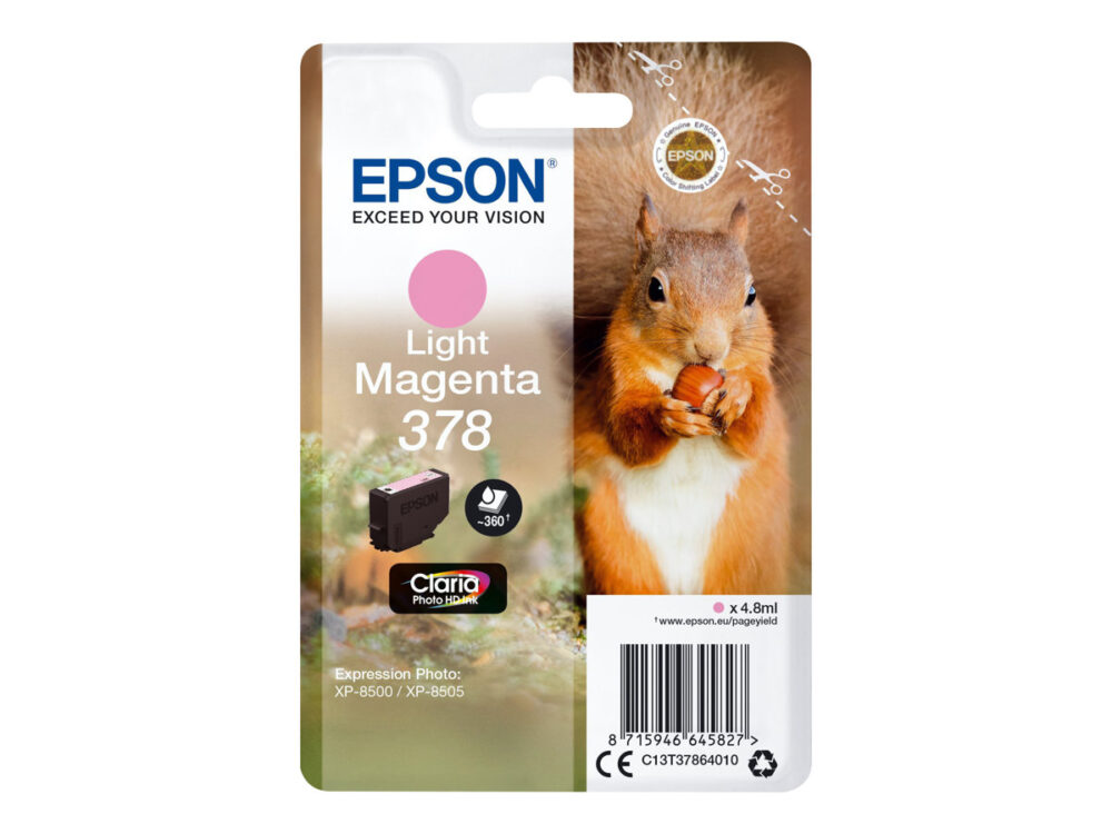 Epson 378 Magenta Light Cartucho de Tinta Original - C13T37864010