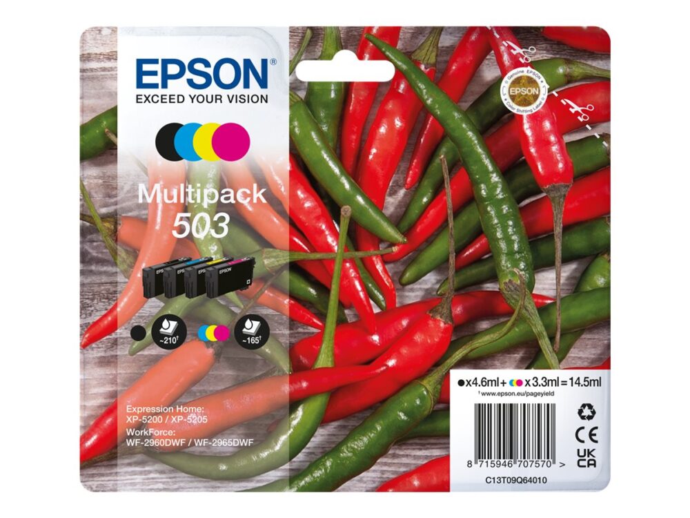 Epson 503 Pack de 4 Cartuchos de Tinta Originales - C13T09Q64010