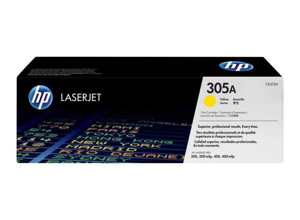 HP CE412A Amarillo Cartucho de Toner Original - 305A