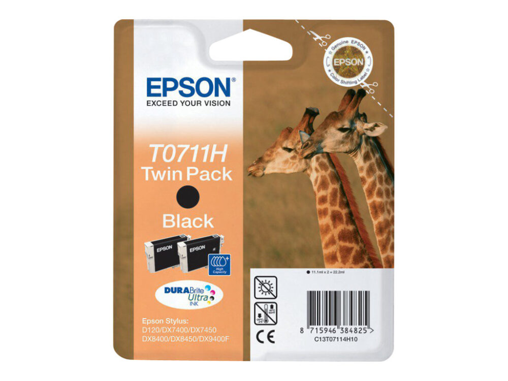 Epson T0711H Negro Cartucho de Tinta Original - C13T07114H10