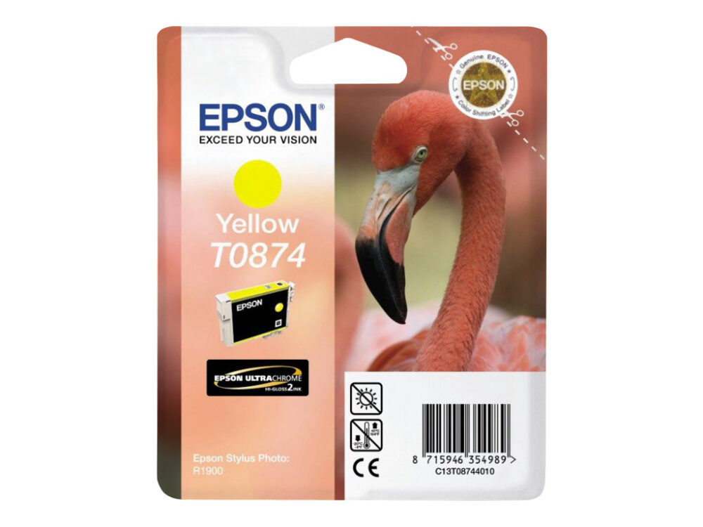 Epson T0874 Amarillo Cartucho de Tinta Original - C13T08744010